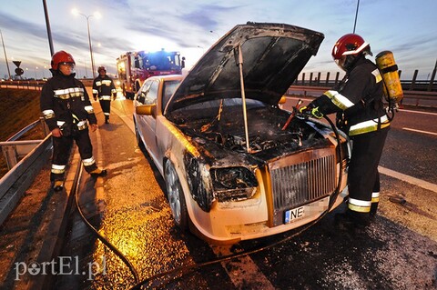 Na obwodnicy płonął rolls-royce