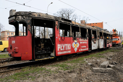 Na Robotniczej spłonął tramwaj