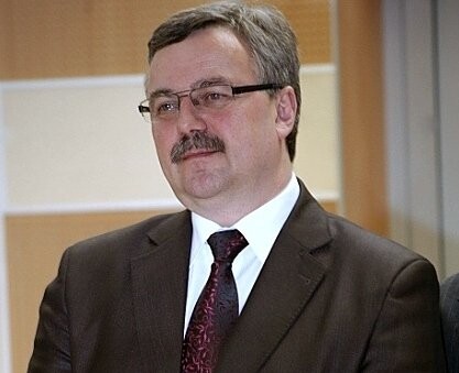 Wojewoda i marszałek na honorowej warcie