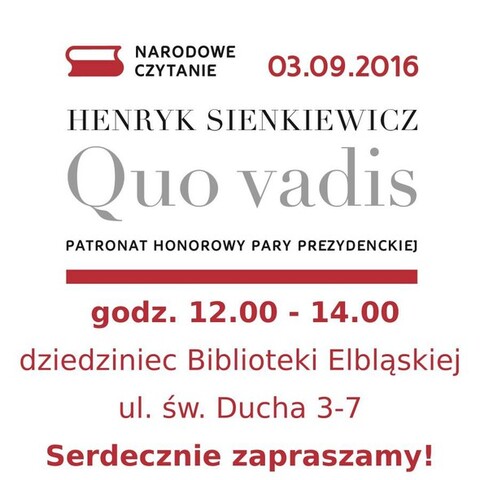 Narodowe Czytanie „Quo vadis”