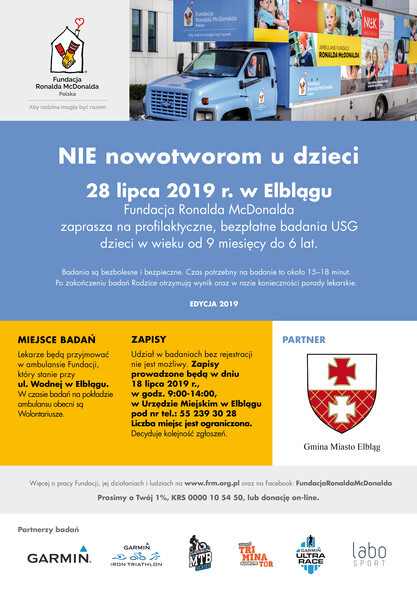 Nie nowotworom u dzieci. Bezpłatne badania