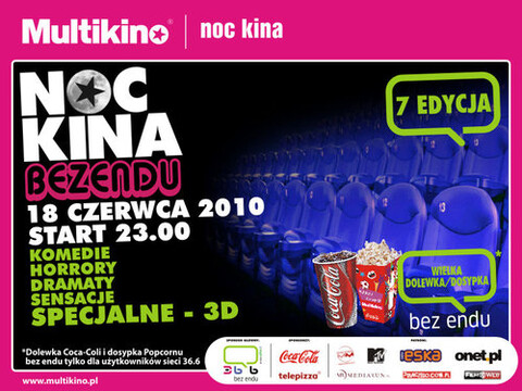 Noc Kina bez endu - rozdaliśmy wejściówki