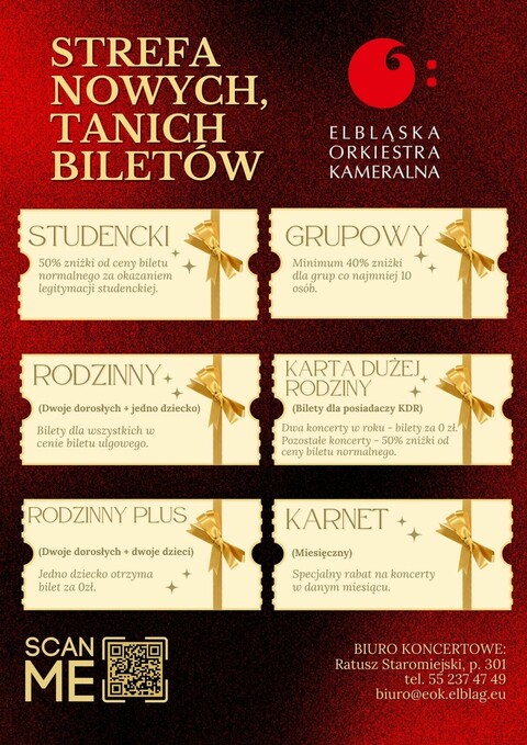 Nowe zniżki dla melomanów Elbląskiej Orkiestry Kameralnej