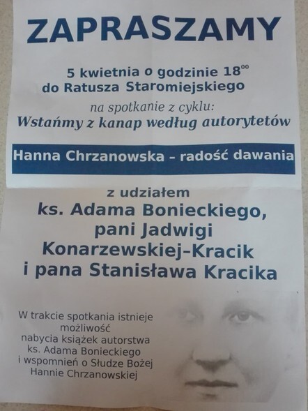 O Hannie Chrzanowskiej z księdzem Bonieckim