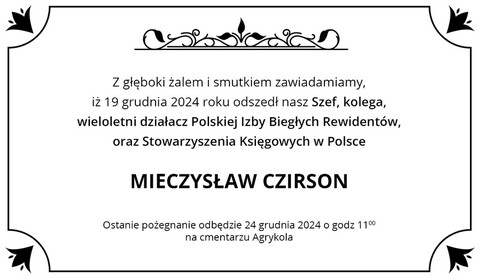 Odszedł Mieczysław Czirson