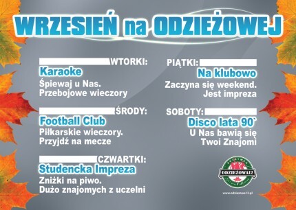 Odzieżowa12 – nowa jesienna ramówka