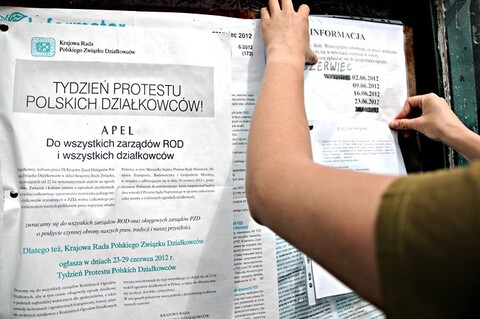 Ogródki działkowe niekonstytucyjne