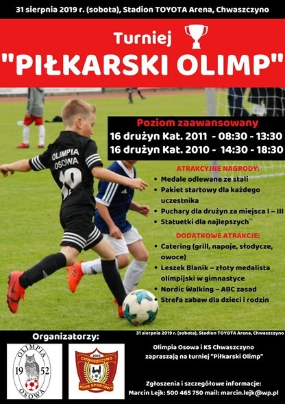 Olimpia rocznik 2010 wystąpi w Piłkarskim Olimpie