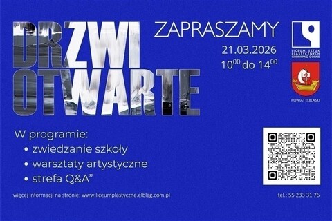 Otwórz drzwi do świata sztuki - Dzień Otwarty w Liceum Sztuk Plastycznych w Gronowie Górnym