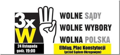 Pikieta w sprawie sądów i wyborów