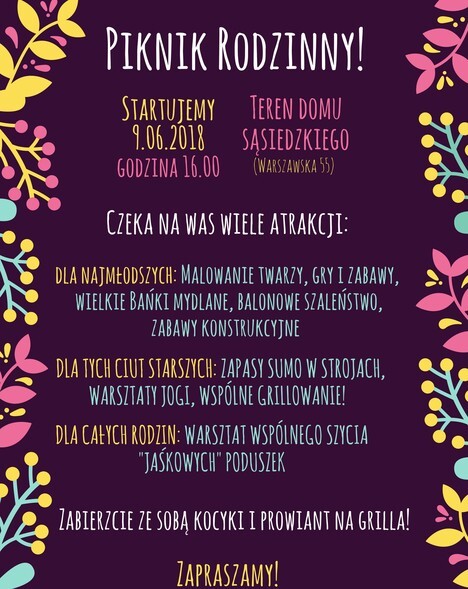 Piknik rodzinny „za rzeką”