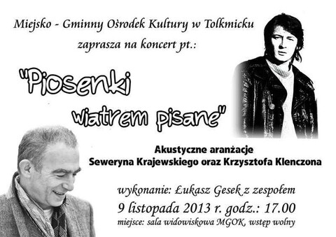 Piosenki Wiatrem Pisane w Tolkmicku