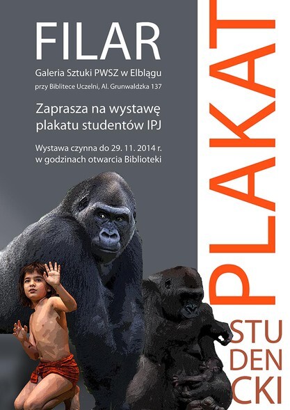 Plakat studencki na wystawie w PWSZ