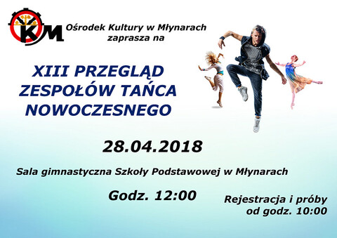 Pojedź na Przegląd Zespołów Tańca Nowoczesnego do Młynar