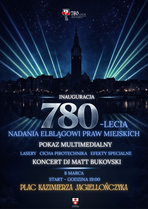 Pokaz multimedialny z okazji 780-lecia praw miejskich Elbląga