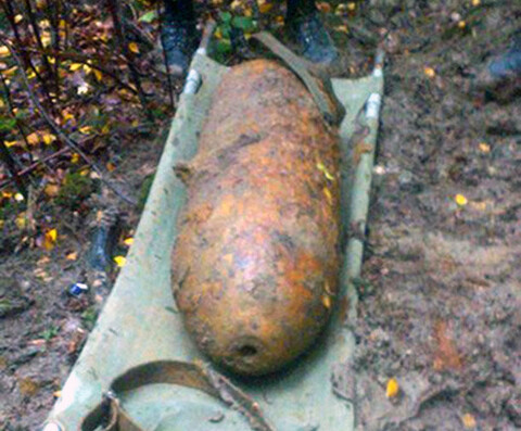 Zamiast grzybów znalazł ... bombę