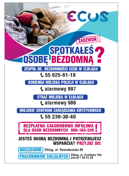 Pomoc osobom bezdomnym w chłodne dni