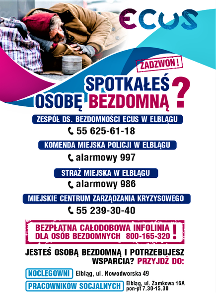 Pomoc osobom bezdomnym w chłodne dni 
