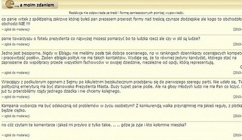 Pomówienia na portElu