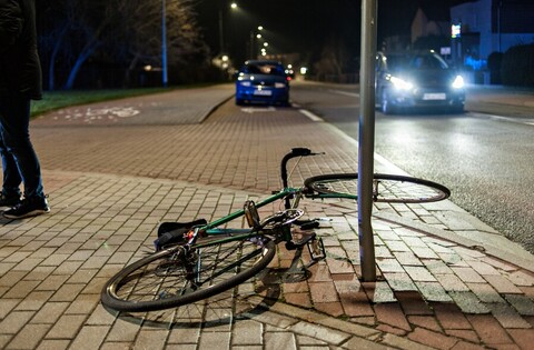 Potrącenie nietrzeźwego rowerzysty