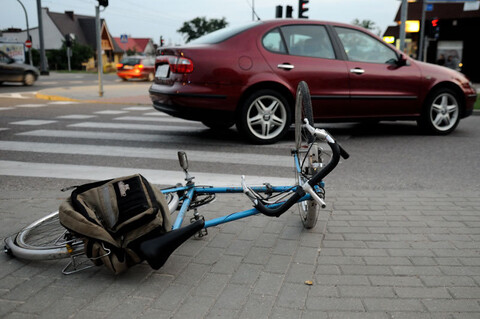 Potrącenie pijanego rowerzysty