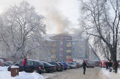 Pożar kamienicy na Bałuckiego