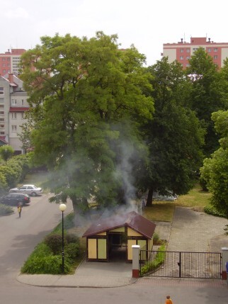 Pożar niedaleko przedszkola