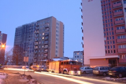 Pożar piwnicy wieżowca