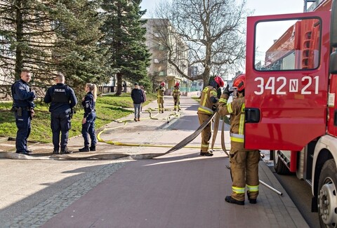 Pożar przy 12 Lutego