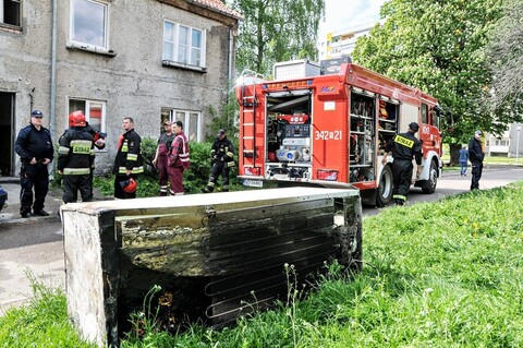 Pożar przy ul. Kasprzaka