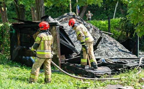 Pożar pustostanu na Wiejskiej