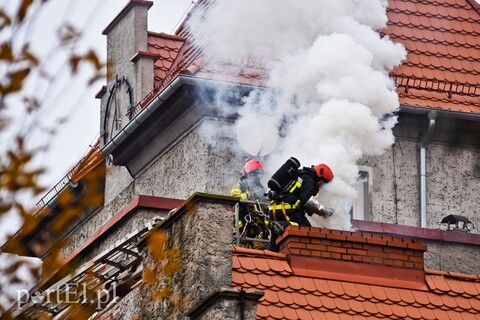 Pożar sadzy w kominie przy ul. Pionierskiej