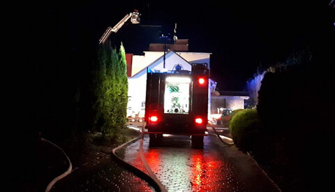Pożar w suszarni zboża
