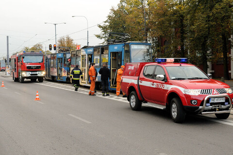 Pożar w tramwaju na Grunwaldzkiej