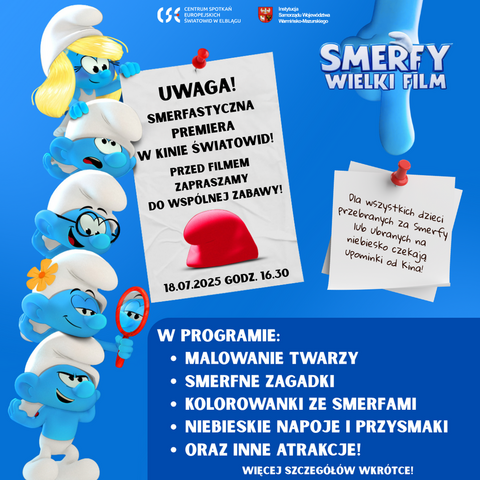 Premiera filmu „Smerfy: Wielki Film” w Kinie Światowid