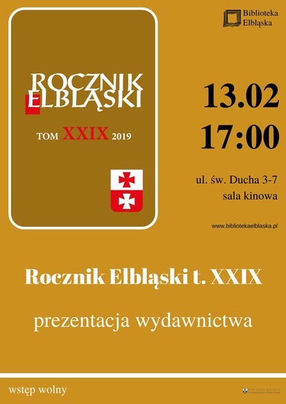 Prezentacja XXIX tomu Rocznika Elbląskiego