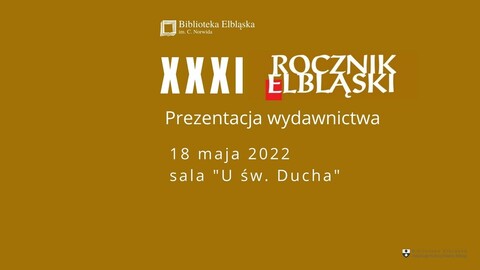 Promocja XXXI tomu „Rocznika Elbląskiego”