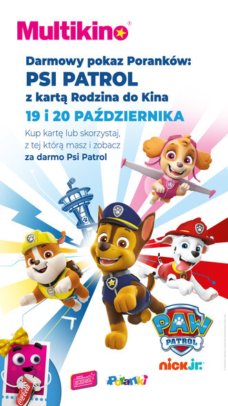 Psi patrol za darmo podczas poranków w Multikinie