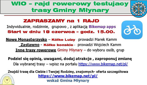 Rajdy rowerowe na terenie gminy Młynary