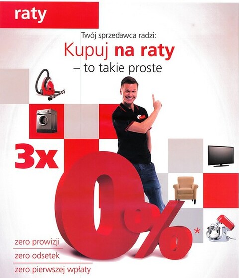 Raty zero procent na cały asortyment