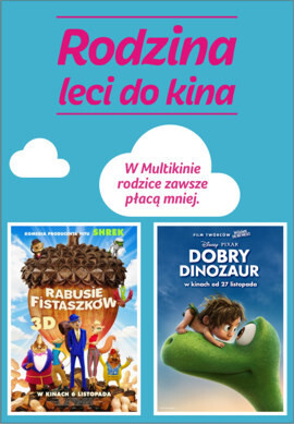 Rodzina leci do kina na „Rabusiów fistaszków