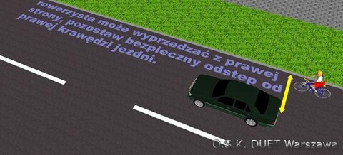 Rowerowe zmiany w PoRD - wyprzedzanie z prawej