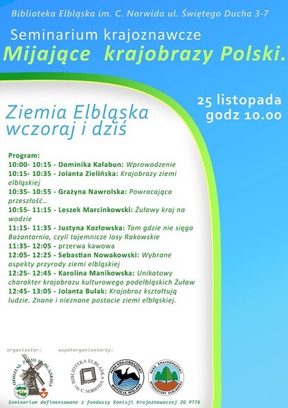 Seminarium krajoznawcze „Ziemia Elbląska wczoraj i dziś”