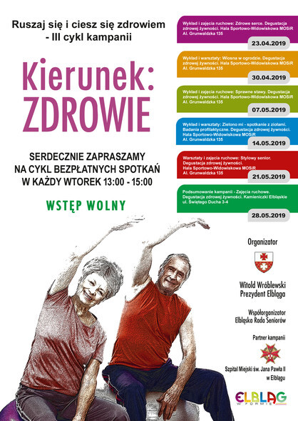 Seniorze, w każdy wtorek wybierz „Kierunek: Zdrowie”