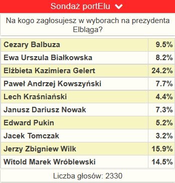 Sondaż wyborczy portElu