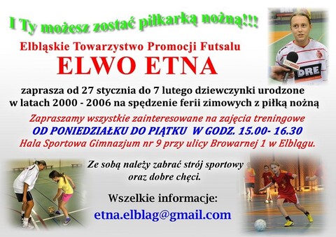 Sportowe ferie z ELWO ETNA Elbląg