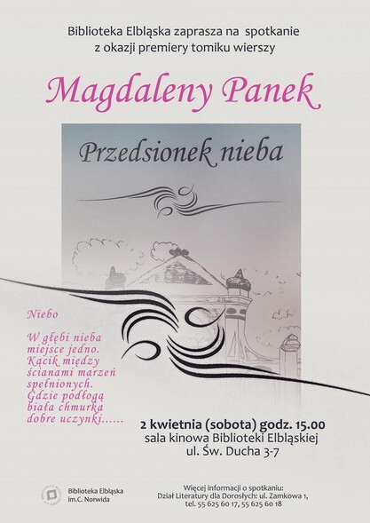 Spotkanie poetyckie z Magdaleną Panek