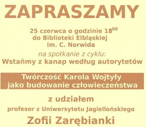 Spotkanie z Zofią Zarębianką