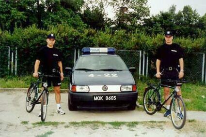 Policjanci na rowerach