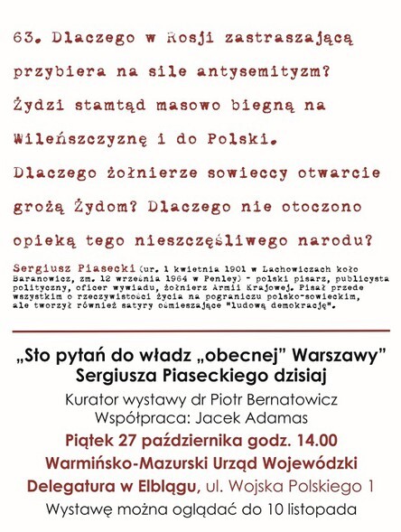 Sto pytań do władz obecnej Warszawy